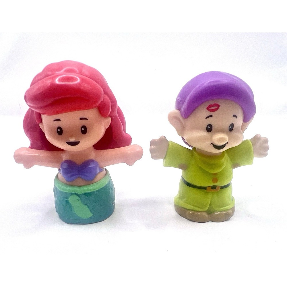 Lot Of 2 Little People Disney Princess Little Mermaid Ariel and Dopey